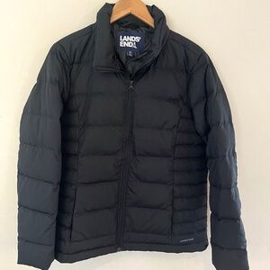 Lands' End Black Puffer Jacket